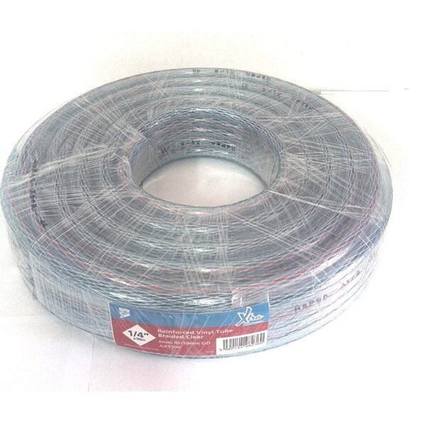 MANGUERA VINILICA 6MM-ROLLO 30 METROS-REFORZADA TR