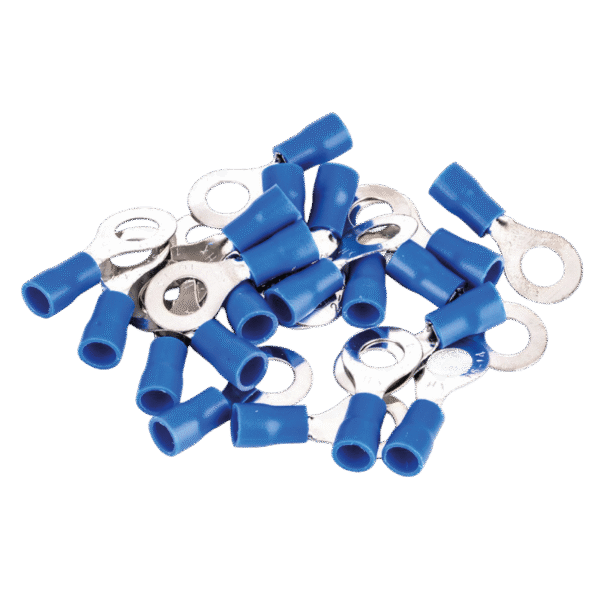 ANILLO TERMINAL AISLADO RV2-8 AZUL 8,4MM (BOLSA 10 UN)