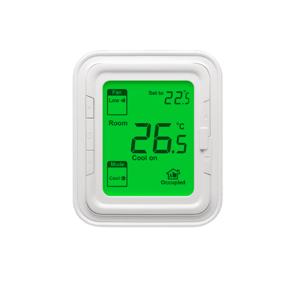 TERMOSTATO FC 220V  DIGITAL VERTICAL HALO VERDE T6861V2WG