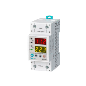 RELE DE PROTECCION CONTRA SOBRECORRIENTE Y VOLTAJE AJUSTABLE (63A) CON PANTALLA DUAL AVR-63