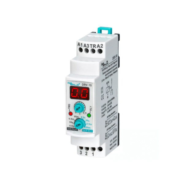 RELE TEMPORIZADOR ON OFF DELAY 9,9SEG - 99MIN 220VAC 24V AC/DC DRV-10