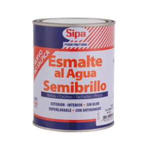 ESMALTE AL AGUA SEMIBRILLO 1/4 GALON BLANCO SIPA