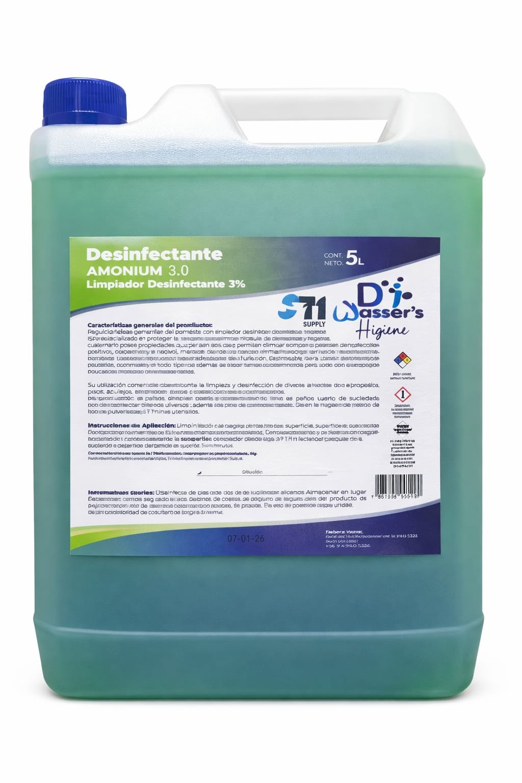 LIMPIADOR DESINFECTANTE AMONIUM 5Ltrs